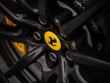 Detail of a Carbon Fiber Ferrari 488 Pista Wheel