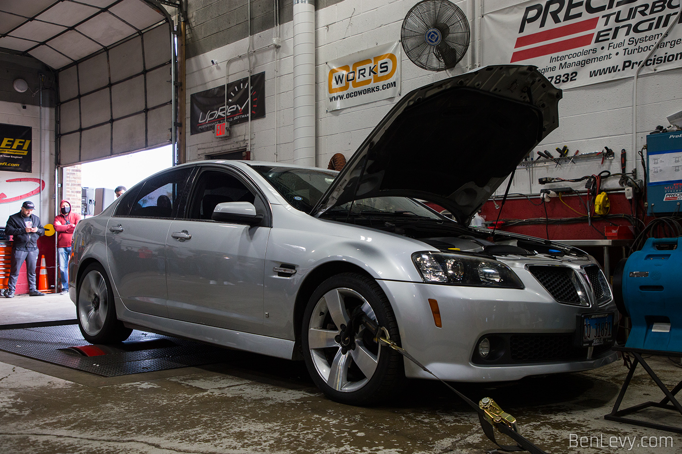 Silver Pontiac G8 at Sound Performance Dyno Day