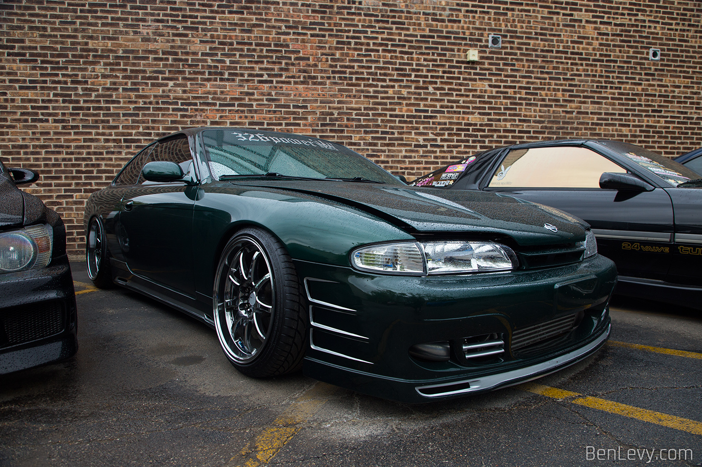 Green S14 240SX with RB Swap at Sound Performance