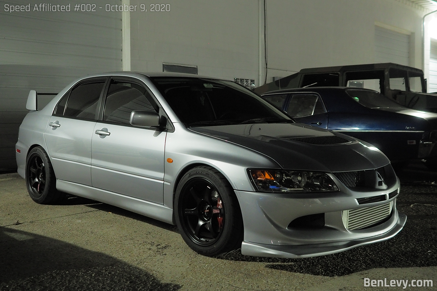 Silver Mitsubishi Lancer Evolution