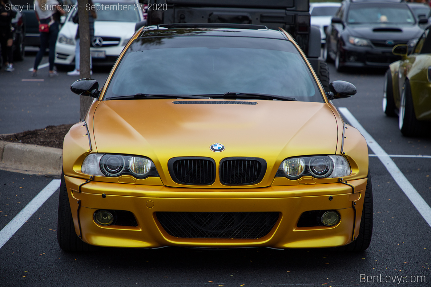 Front of Yellow BMW M3