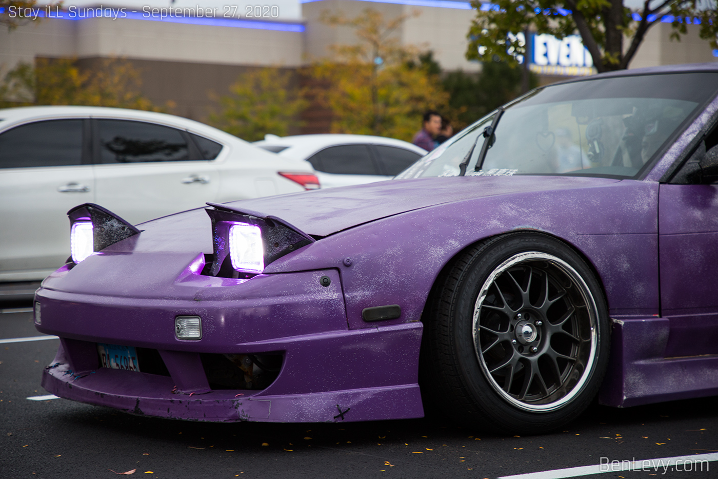 Nissan 240SX with Purple LEDs in Headlights