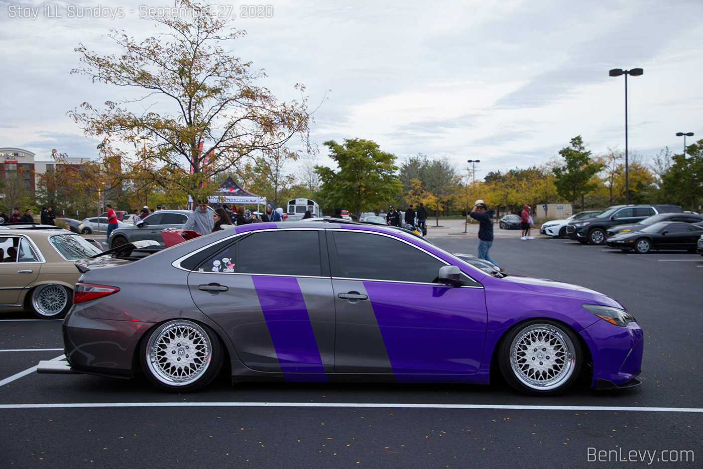Grey and Purple Toyota Camry