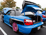 Blue Blob-eye Subaru WRX STI with Overfenders