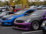 Blue and Purple Infiniti Coupes