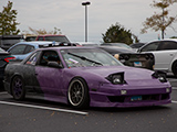 Purple Nissan 240SX Coupe with rps13 front