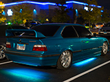Underglow Lights on Teal E36 BMW