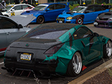 Black and Green Z33 on Airbags