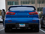 Blue Lancer Evolution X rear