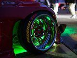 Green Lights behind WCI CR1 Wheel