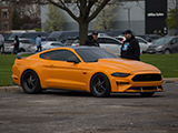 Orange Ford Mustang GT