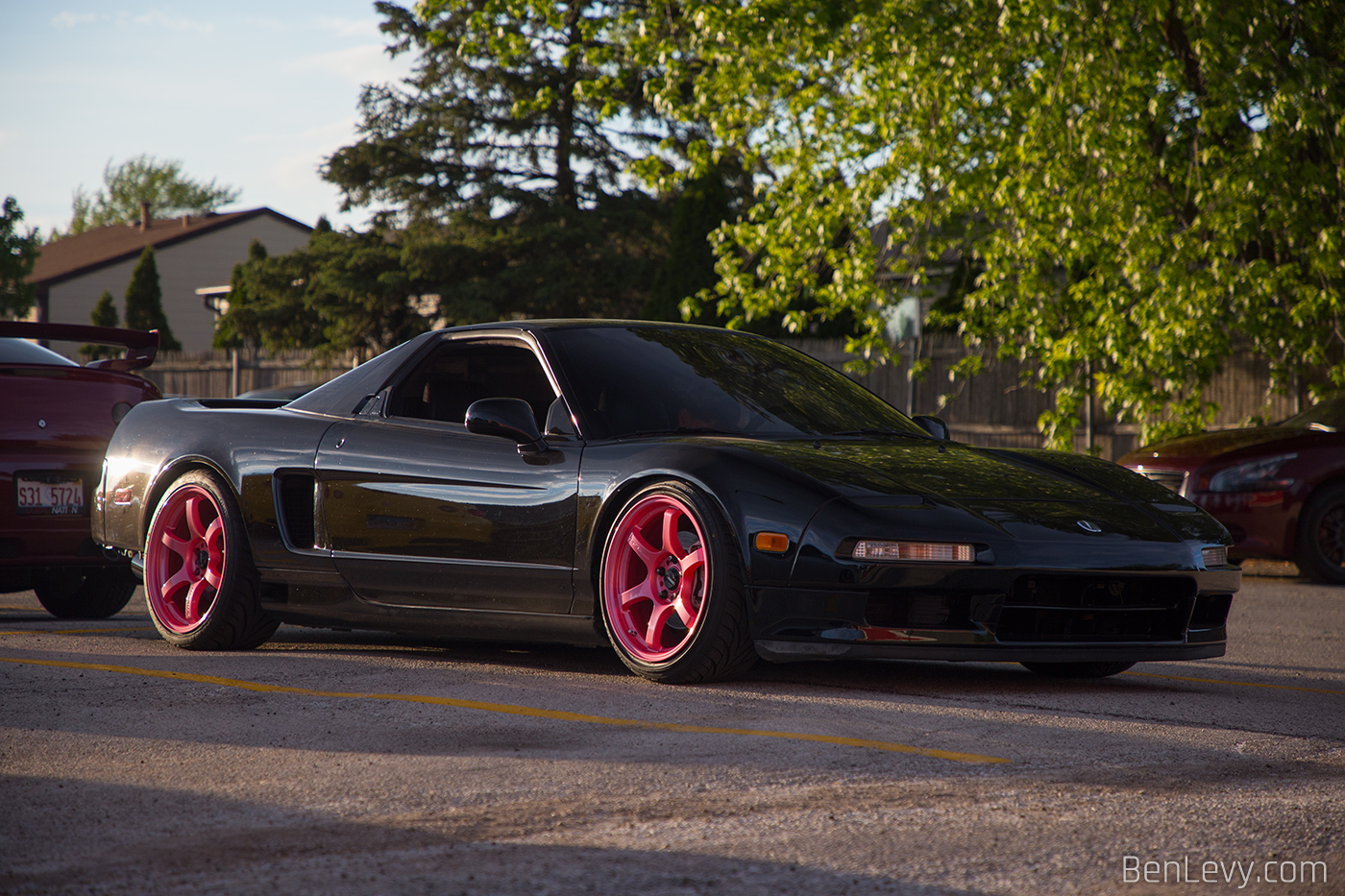 Black Acura NSX with Pink Wheels