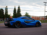 Blue McLaren 600LT in Roselle