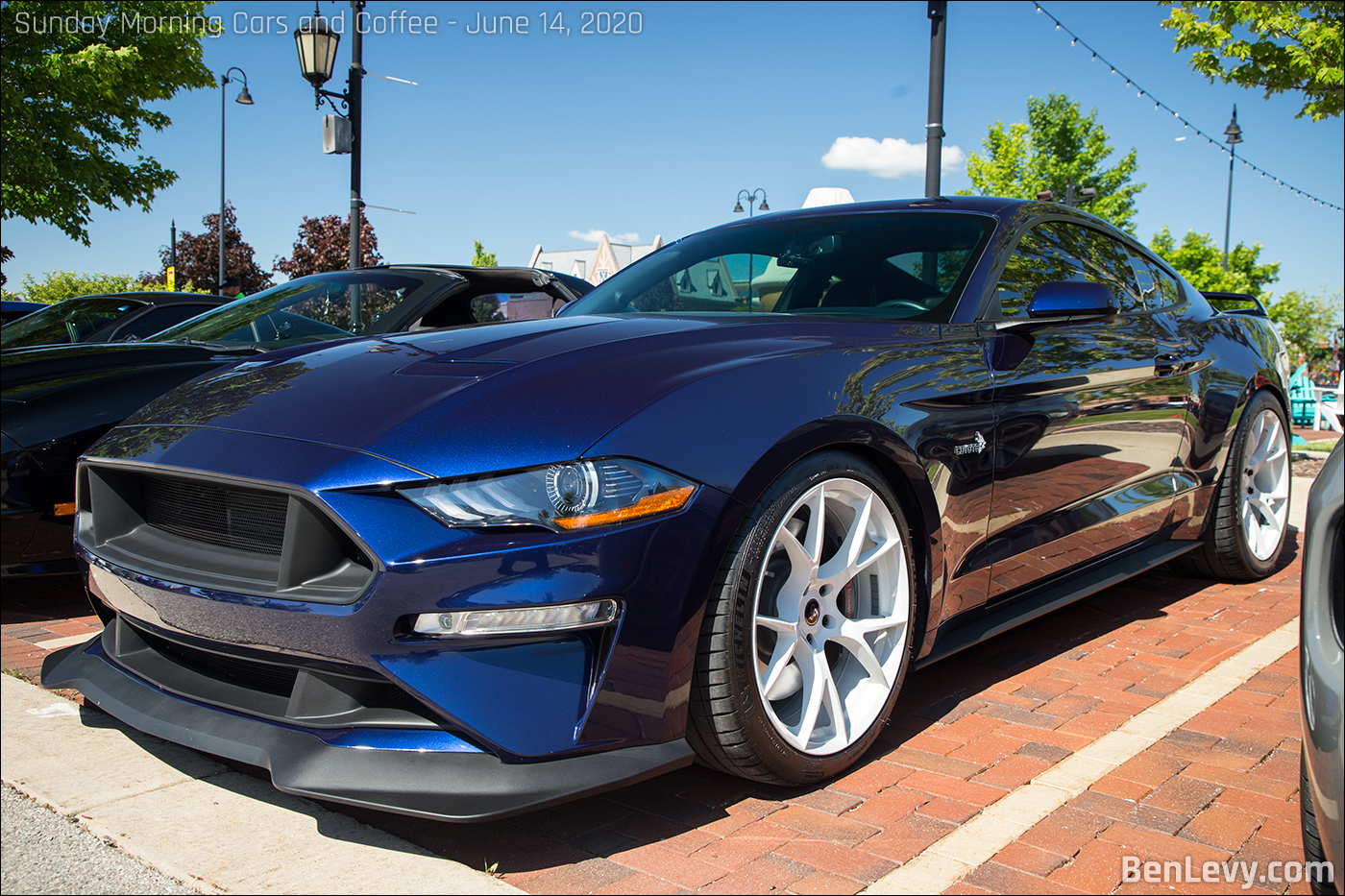 Blue S550 Mustang on White WHeels