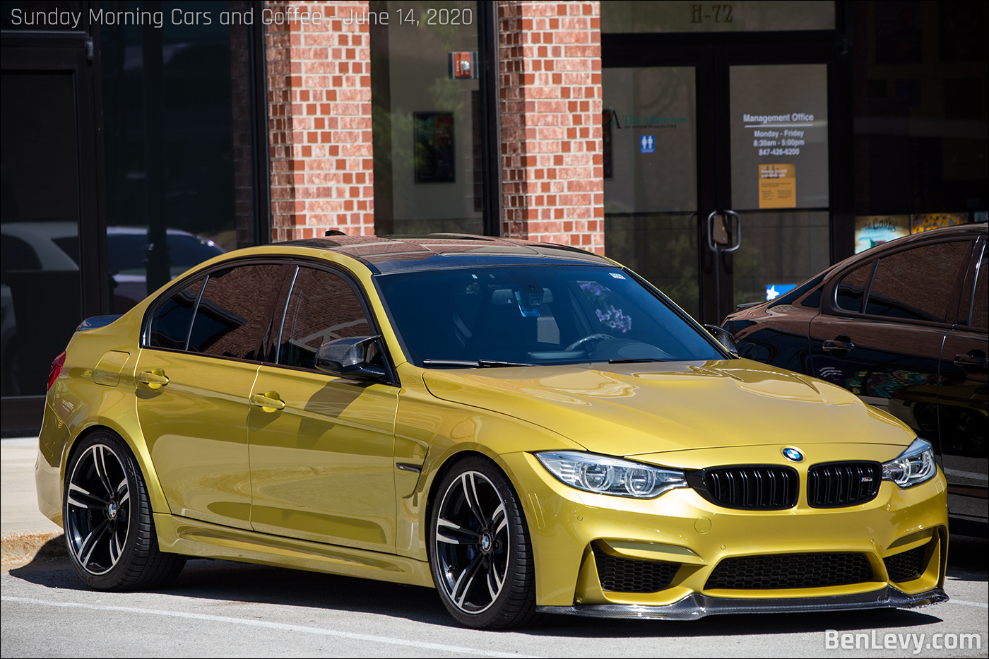 Austin Yellow BMW M3 sedan