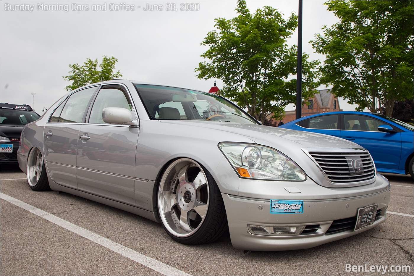 Dropped Lexus LS430 at Cars and Coffee in South Barrington