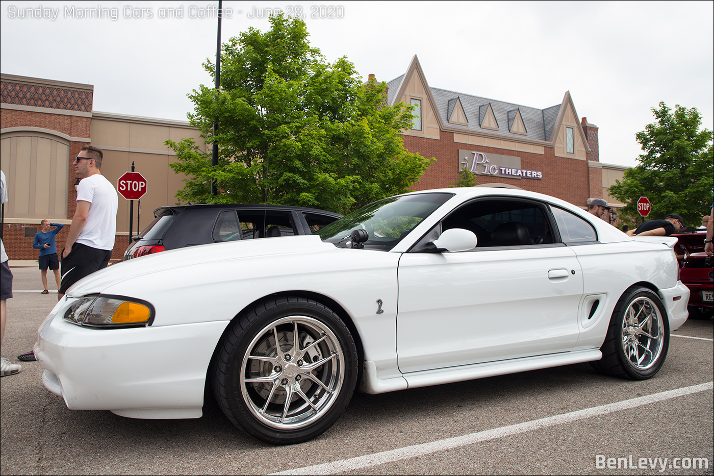 White Ford Mustang Cobra