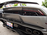 Carbon fiber spoiler and diffuser on Lamborghini Huracan