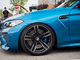 Front fender of Long Beach Blue Metallic BMW M2