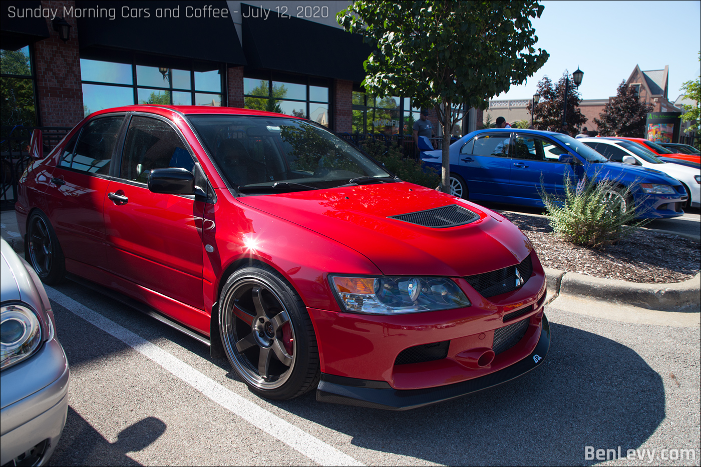 Red Lancer Evolution with APR Front Lip