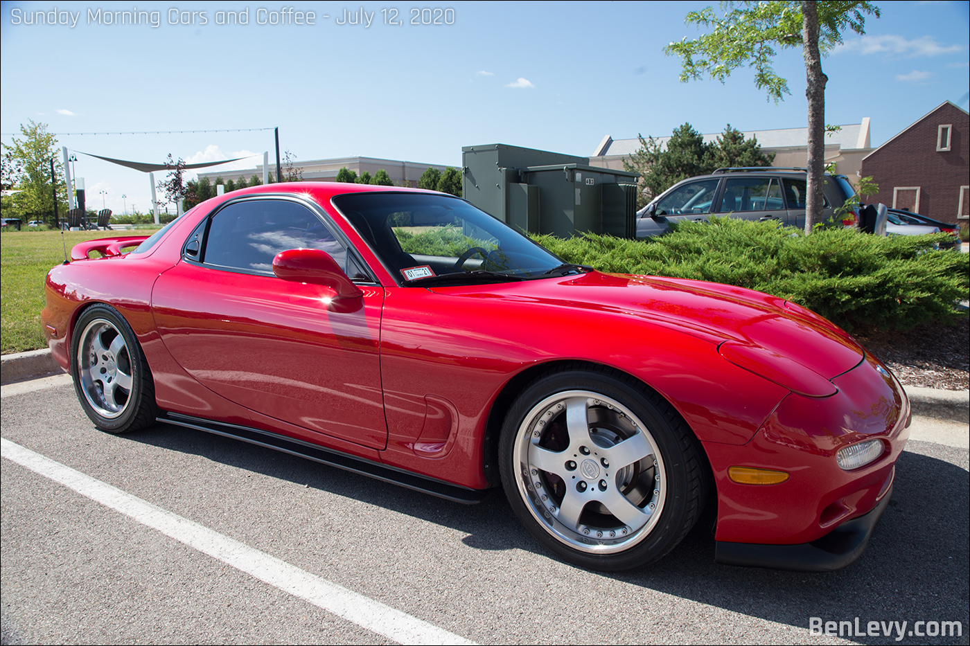 Red Mazda RX-7 with ATP Razze 5 Wheels