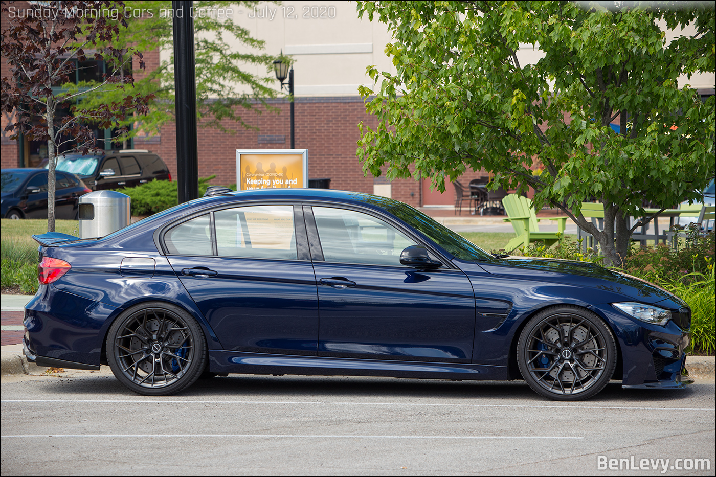 Blue BMW M3 sedan
