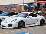 White Porsche Cayman at Sunday Morning Cars and Coffee