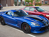 Blue Dodge Viper GTS with black stripe