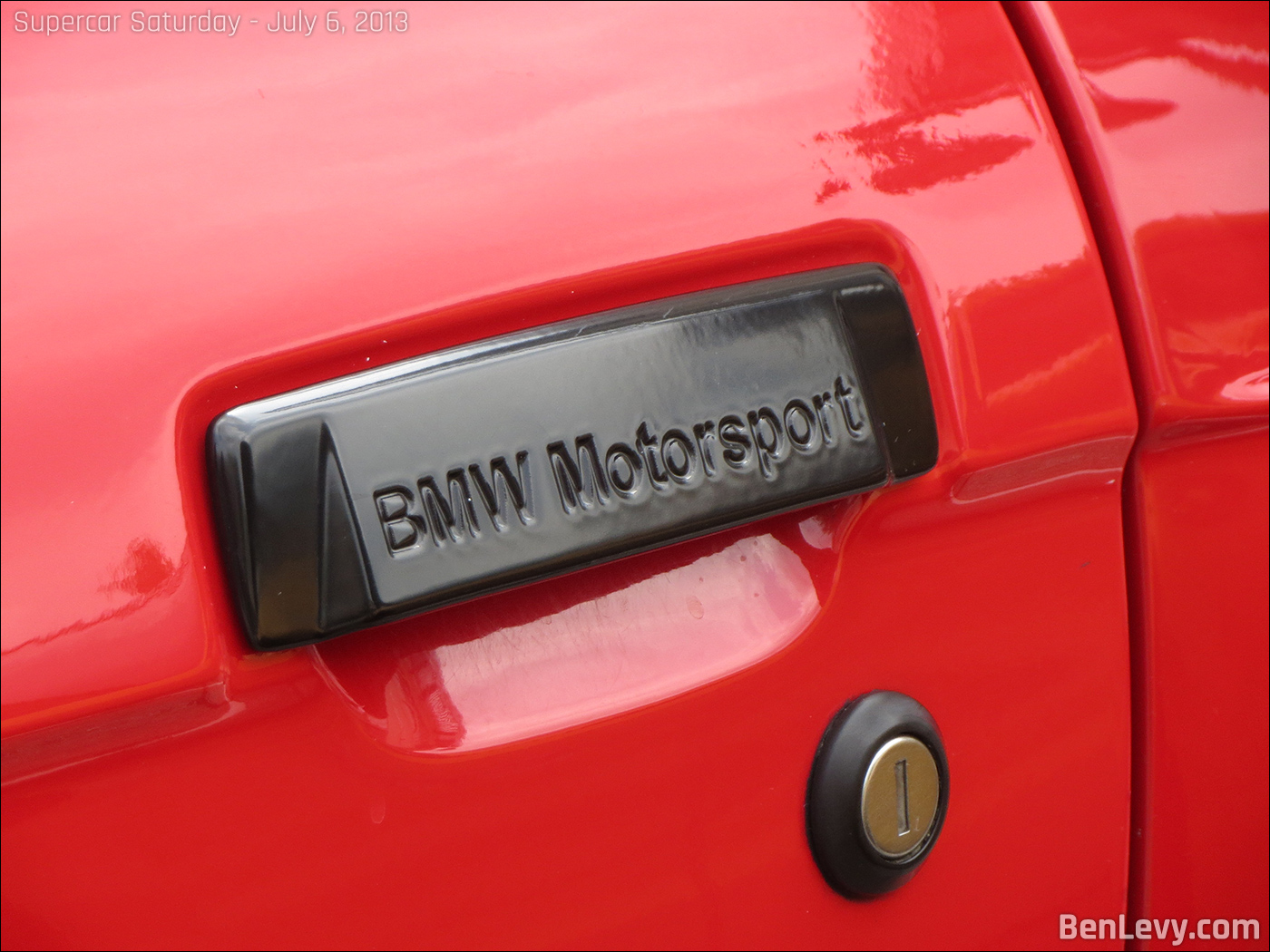 BMW Motorsport door handle on an E30 M3