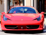 Front of a Red Ferrari 458 Italia