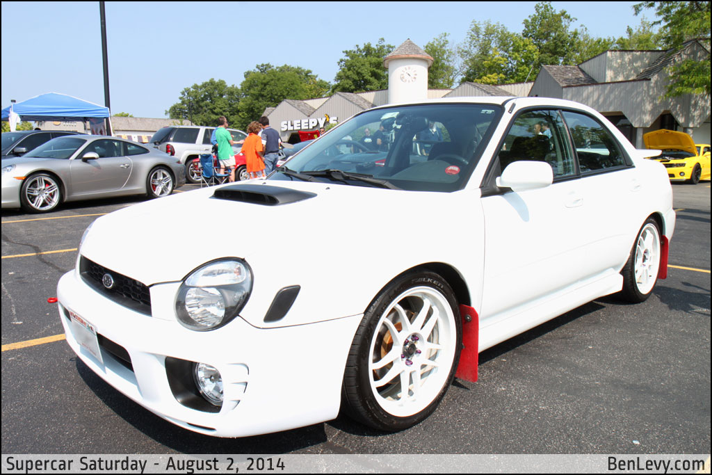 White Subaru WRX