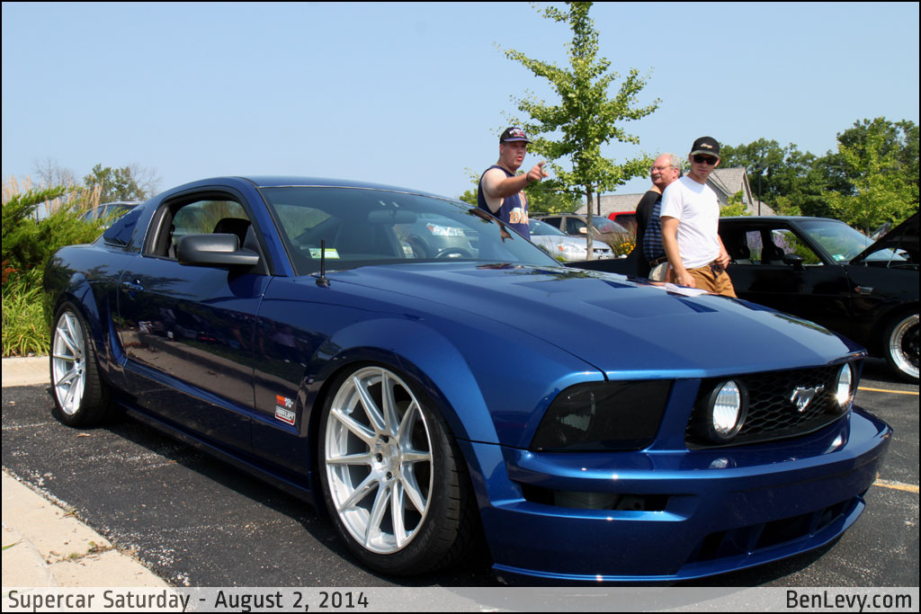 Blue Ford Mustang