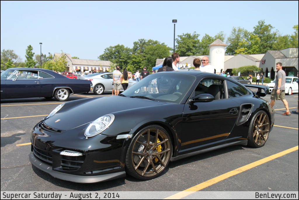 Black Porsche 911 GT2 with Vorsteiner Wheels