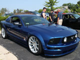 Blue Ford Mustang