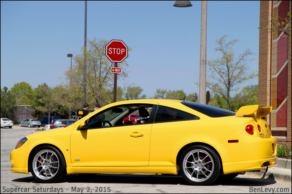 Yellow Chevy Cobalt SS coupe