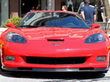 Front of Red Chevrolet Corvette Z06
