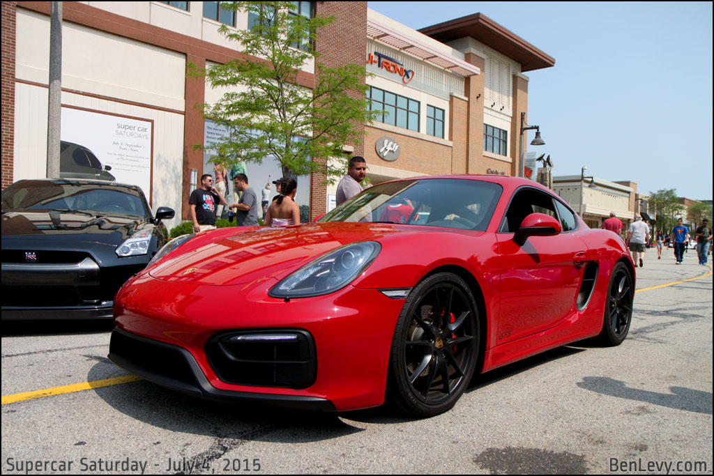 Red Porsche Cayman GTS