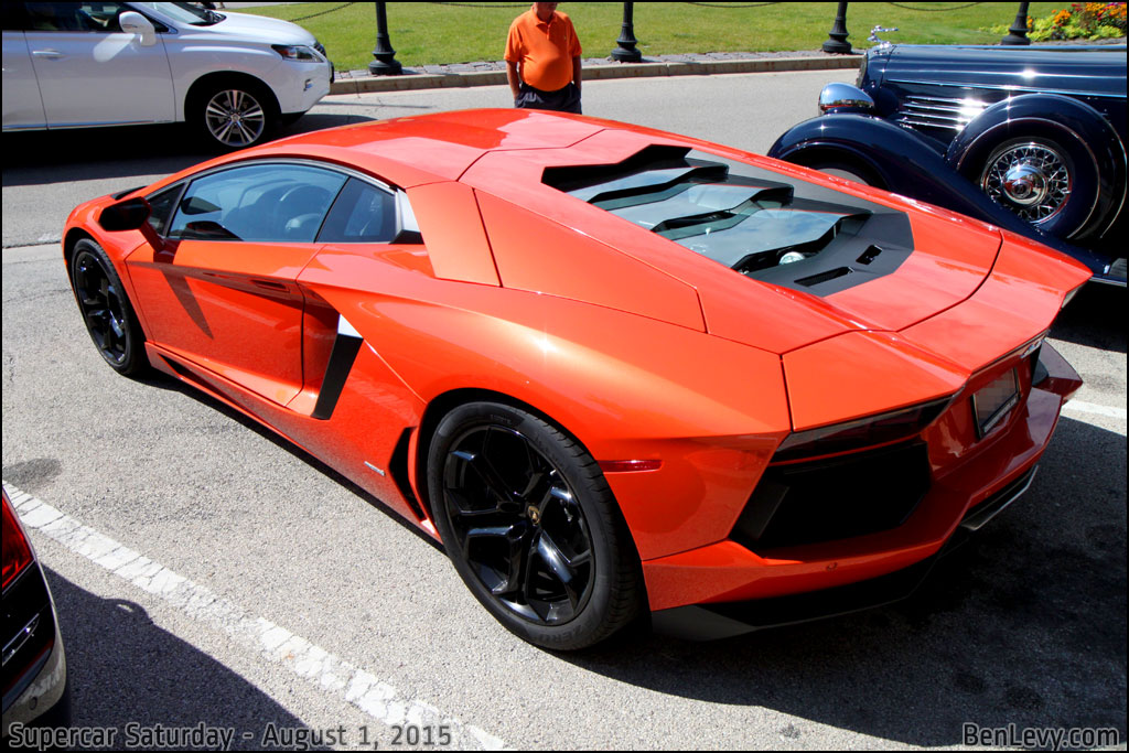 Orange Lamborghini Aventador