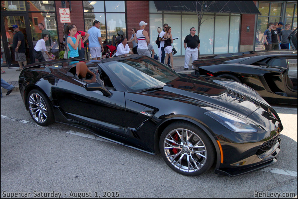 Black Corvette Z06 convertible