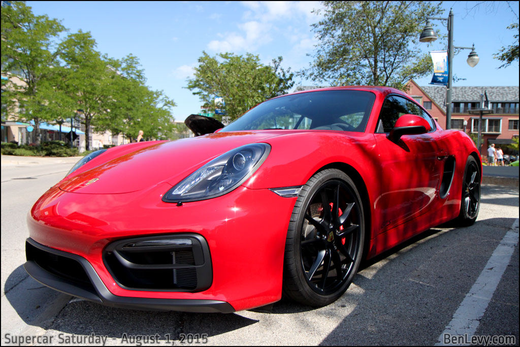 Red Porsche Cayman GTS