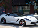 White Corvette Stingray convertible