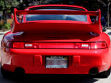 Rear of a red Porsche 911