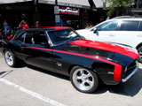 Black Camaro SS with red stripes