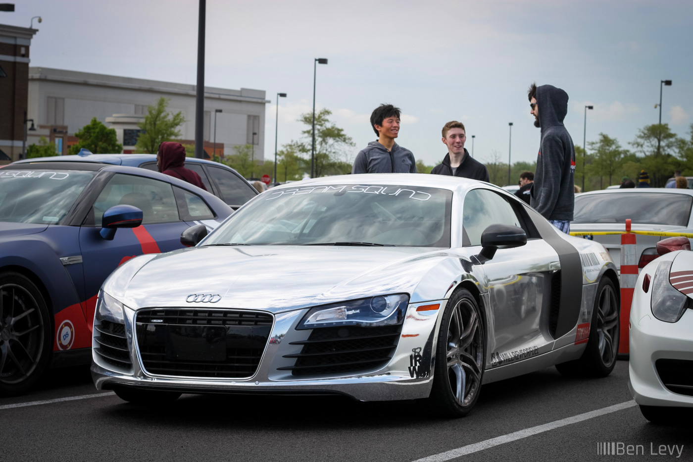 Audi R8 with reflective wrap