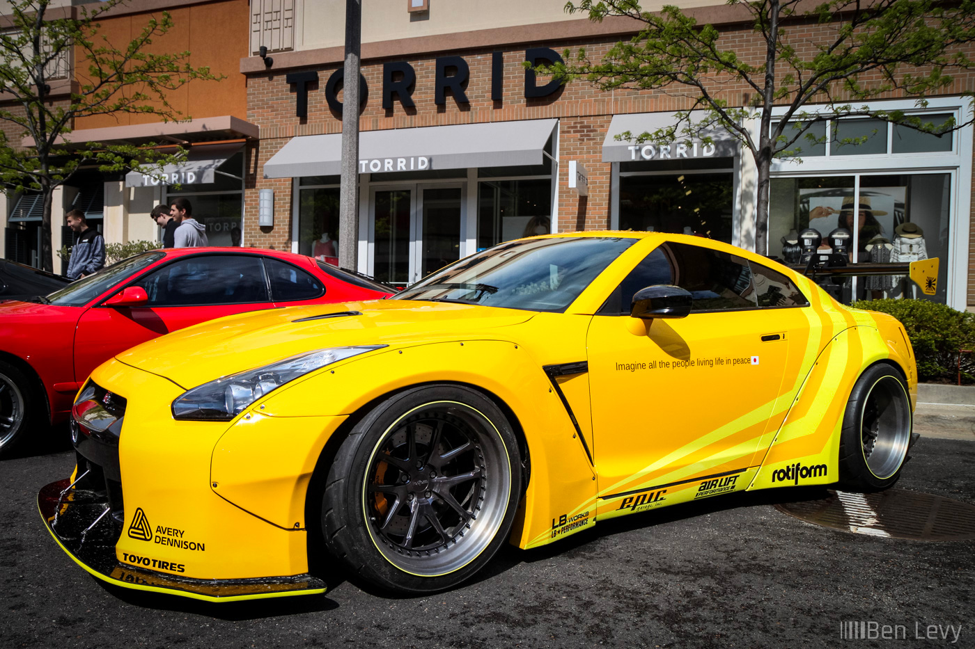 Yellow Libertywalk Nissan GT-R at Chicago Car Meet
