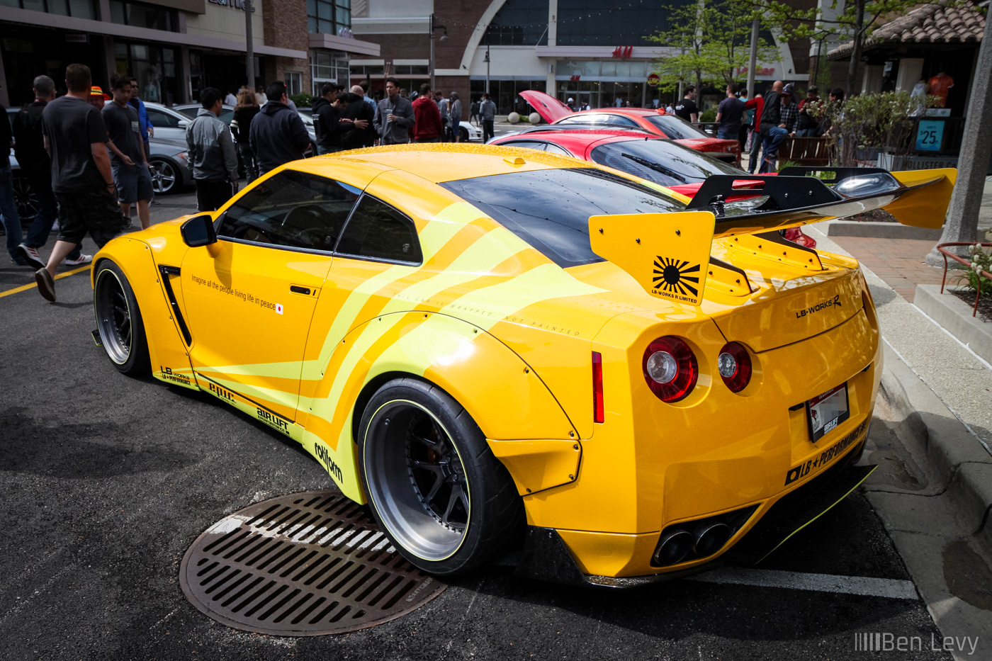 Yellow Wide Body Nissan GT-R with LB Works Kit