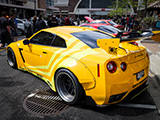 Yellow Wide Body Nissan GT-R with LB Works Kit