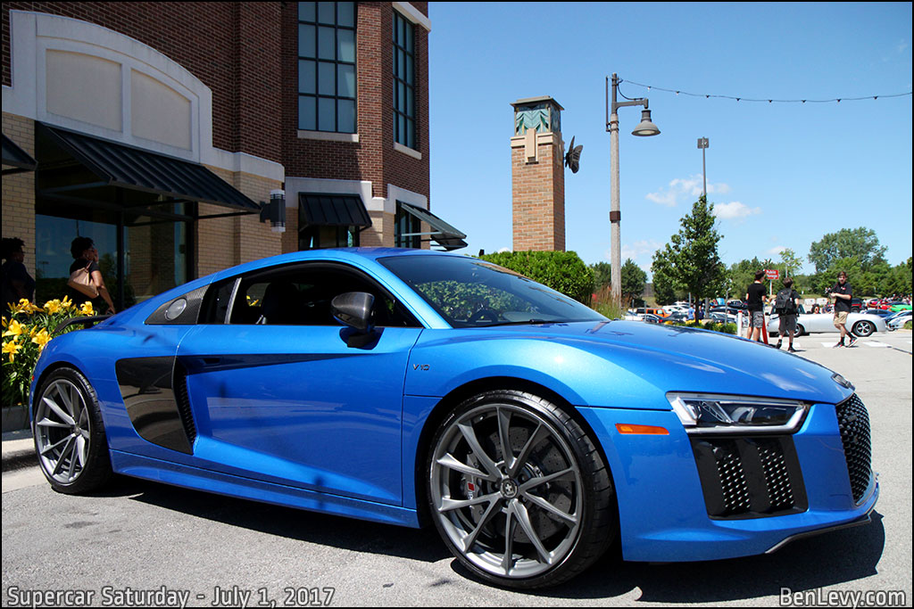 Blue Audi R8 V10