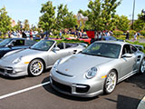 Silver 911 Turbos