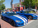 Blue Dodge Vipers